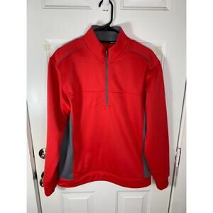Nike Golf Tour Performance Therma-Fit 1/2 Zip Jacket Red Gray Men’s Medium